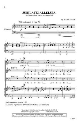 Jubilate! Alleluia! 3-Part Choir Chorpartitur