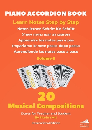 Piano Accordion Book Vol.6: 20 Musical Compositions for piano accordion