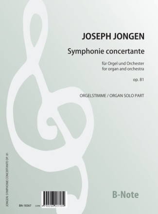 Symphonie concertante fr Orgel und Orchester op.81 (Orgel-Solostimme) Orgel,Groes Orchester Spielnoten