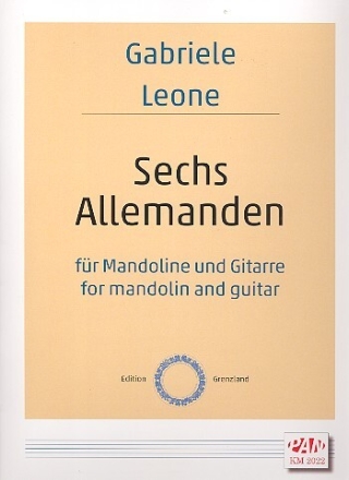6 Allemanden f�r Mandoline und Gitarre Spielpartitur