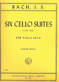 6 Cello Suites BWV1007-1012 for viola solo