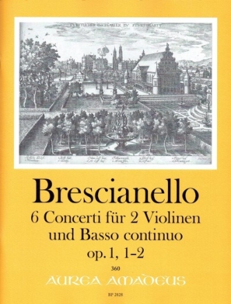 6 Concerti op.1, 1-2 f�r 2 Violinen und Bc Partitur und Stimmen
