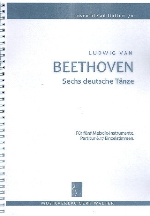 6 Deutsche T�nze f�r flexibles Ensemble Partitur und Stimmen