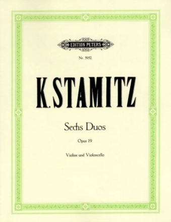 6 Duos op.19 f�r Violine und Violoncello Stimmen