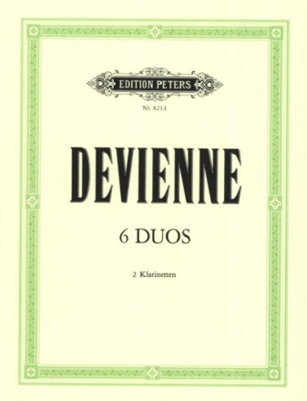 6 Duos op.74 f�r 2 Klarinetten Spielpartitur
