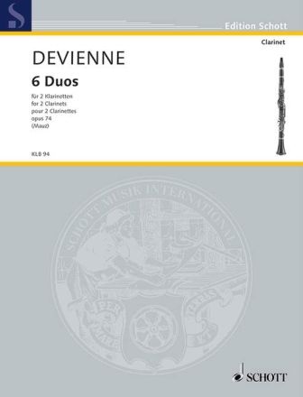 6 Duos op.74 f�r 2 Klarinetten Spielpartitur
