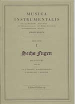6 Fugen Band 1 f�r Streichquartett oder 4 Blockfl�ten Partitur