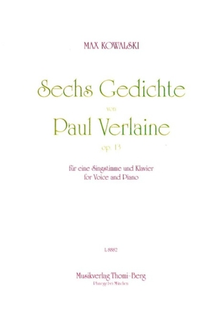 6 Gedichte von Paul Verlaine op.13 f�r Gesang und Klavier