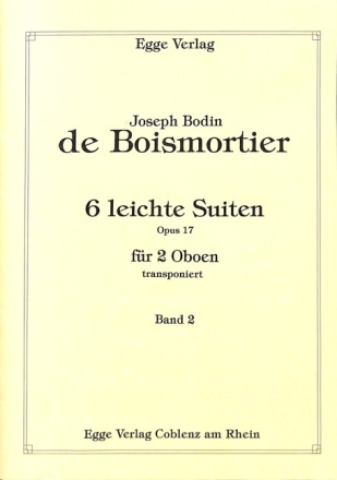 6 leichte Suiten op.17 Band 2 (Nr.4-6) f�r 2 Oboen