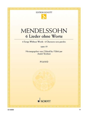 6 Lieder ohne Worte op. 19 f�r Klavier