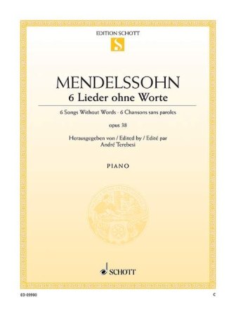 6 Lieder ohne Worte op. 38 f�r Klavier