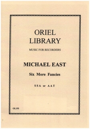 6 more fancies for 3 recorders (ssa/aat) score and parts