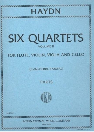 6 Quartets vol.2 (nos.4-6) for flute and string trio 4 parts