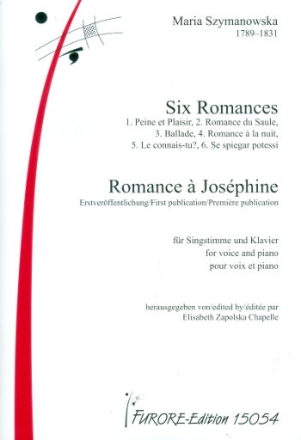 6 Romances  und  Romance � Jos�phine f�r Gesang und Klavier Partitur (frz)