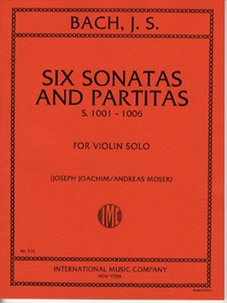 6 Sonatas and partitas BWV1001-1006 for violin JOACHIM