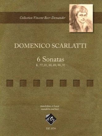 6 Sonatas for mandolin and bass score and part (bass not realized)