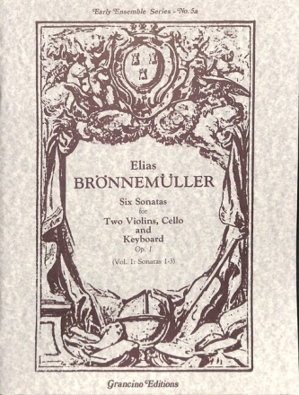 6 Sonatas op.1 vol.1 (nos.1-3) for 2 violins, cello and keyboard