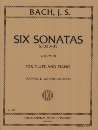 6 Sonatas vol.2 (nos.3-6) (BWV1033-1035) for flute and piano