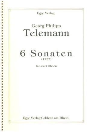 6 Sonaten (1727) f�r 2 Oboen Partitur und Stimmen