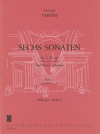 6 Sonaten Band 1 (Nr.1-3) f�r 2 Fl�ten (Fl�te und Violine) und bc