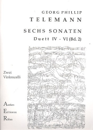6 Sonaten Bd.2 (Duette 4-6) f�r 2 Violoncelli 2 Stimmen