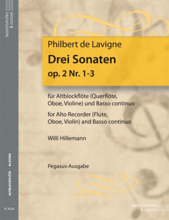 6 Sonaten op.2 Band 1 Nr.1-3 f�r Altblockfl�te und Bc