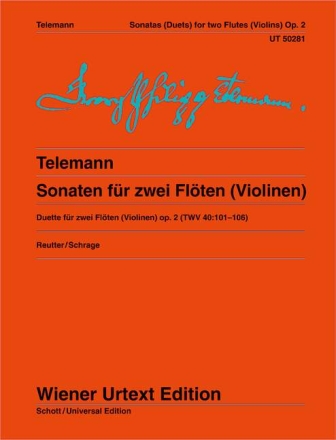 6 Sonaten op.2 f�r 2 Fl�ten (Violinen) Spielpartitur