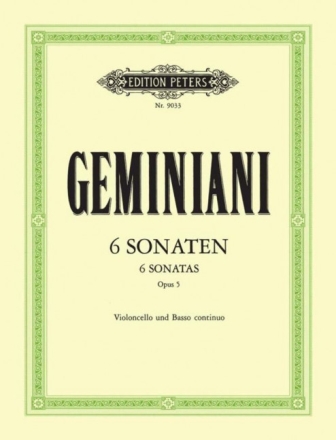 6 Sonaten op.5 f�r Violoncello und Klavier