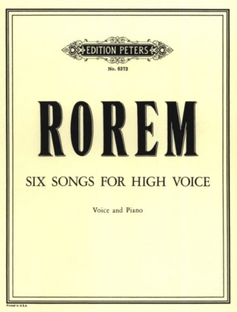6 Songs for high voice and piano