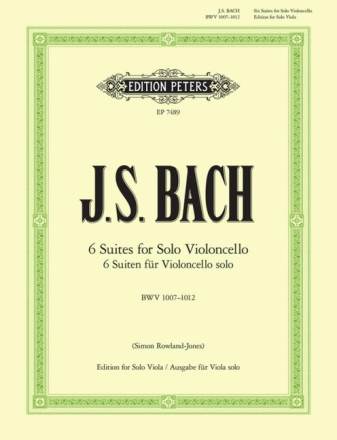 6 Suiten BWV1007-1012 f�r Cello solo f�r Viola solo