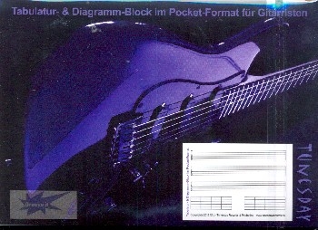 Notenblock Tabulatur und Diagramm Din A6 fr Gitarre