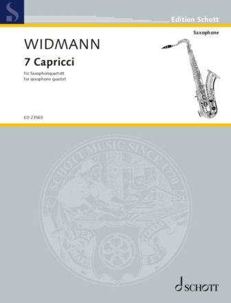 7 Capricci (2021) f�r Saxophonquartett Partitur und Stimmen