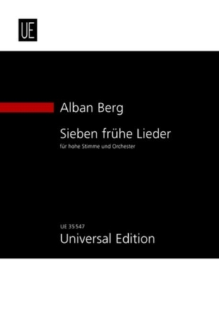 7 fr�he Lieder f�r hohe Stimme und Orchester Studienpartitur