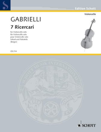 7 Ricercari f�r Violoncello (mit Faksimile)