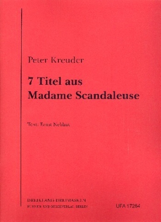7 Titel aus Madame Scandaleuse f�r Gesang und KlavierGesang/Klavier
