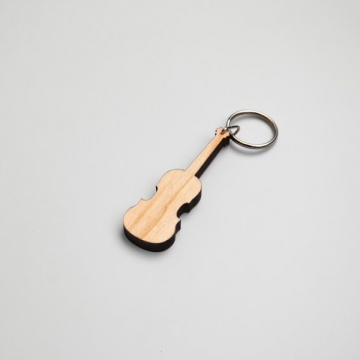 Schlsselanhnger Violine Ahorn massiv aus Ahorn 6cm x 2cm x 0,6cm