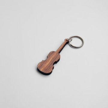 Schlsselanhnger Violine Walnuss