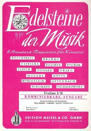 8 Edelsteine der Musik Standard-Potpourris f�r Orchester Violine 1/2