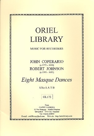 8 masque Dances for 5 RECORDERS (SSATB) score and parts
