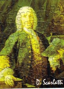 Muzzle Portrait Scarlatti Mini-Puzzle 6x8cm, 48 Teile, mit Umschlag, Rckseite beschreibbar