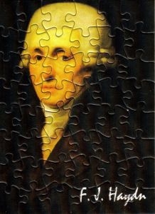 Muzzle Portrait Haydn Mini-Puzzle 6x8cm, 48 Teile, mit Umschlag, Rckseite beschreibbar