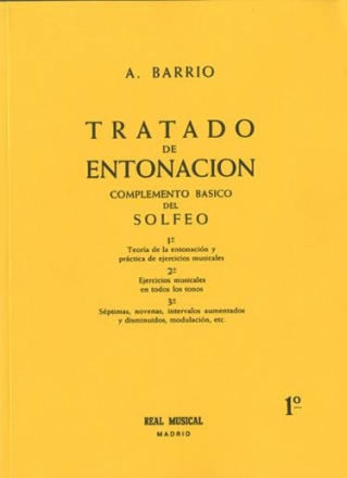 Adelino Barrio, Tratado de Entonacin, 1 Alle Instrumente Buch