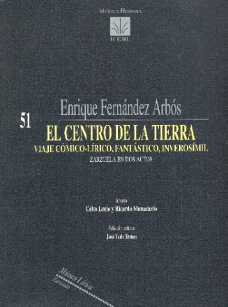 El centro de la tierra zarzuela en 2 actos para voces solistas y orchestra partitura