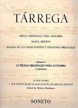 Obras completas para guitarra vol.5 31 piezas originales (nos.15-31)