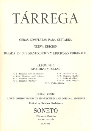 Album no.1 - Mazurkas y Polkas para guitarra