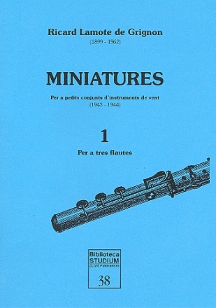 Miniatures Band 1 fr 3 Flten Spielpartitur