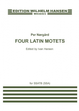 Per Nrgrd, 4 Latin Motets SSATB a Cappella Klavierauszug