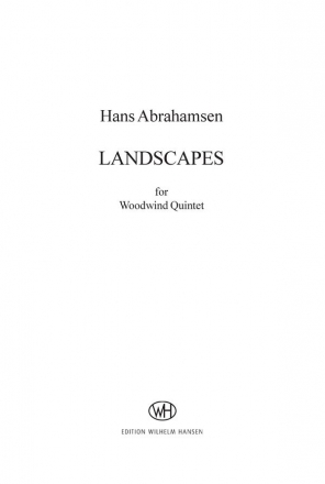 Hans Abrahamsen, Landscapes - Woodwind Quintet No.1 Woodwind Quintet Stimmen-Set