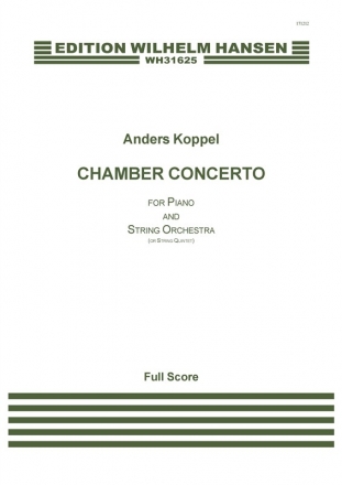 Anders Koppel, Piano Chamber Concerto Piano and String Orchestra Partitur