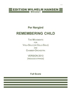 WH32021 Remembering Child (2013) for viola and orchestra score